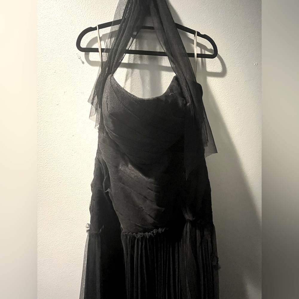 White by Vera Wang Black Formal Dress, perfect for Wednesday Addams DIY! Size 14
